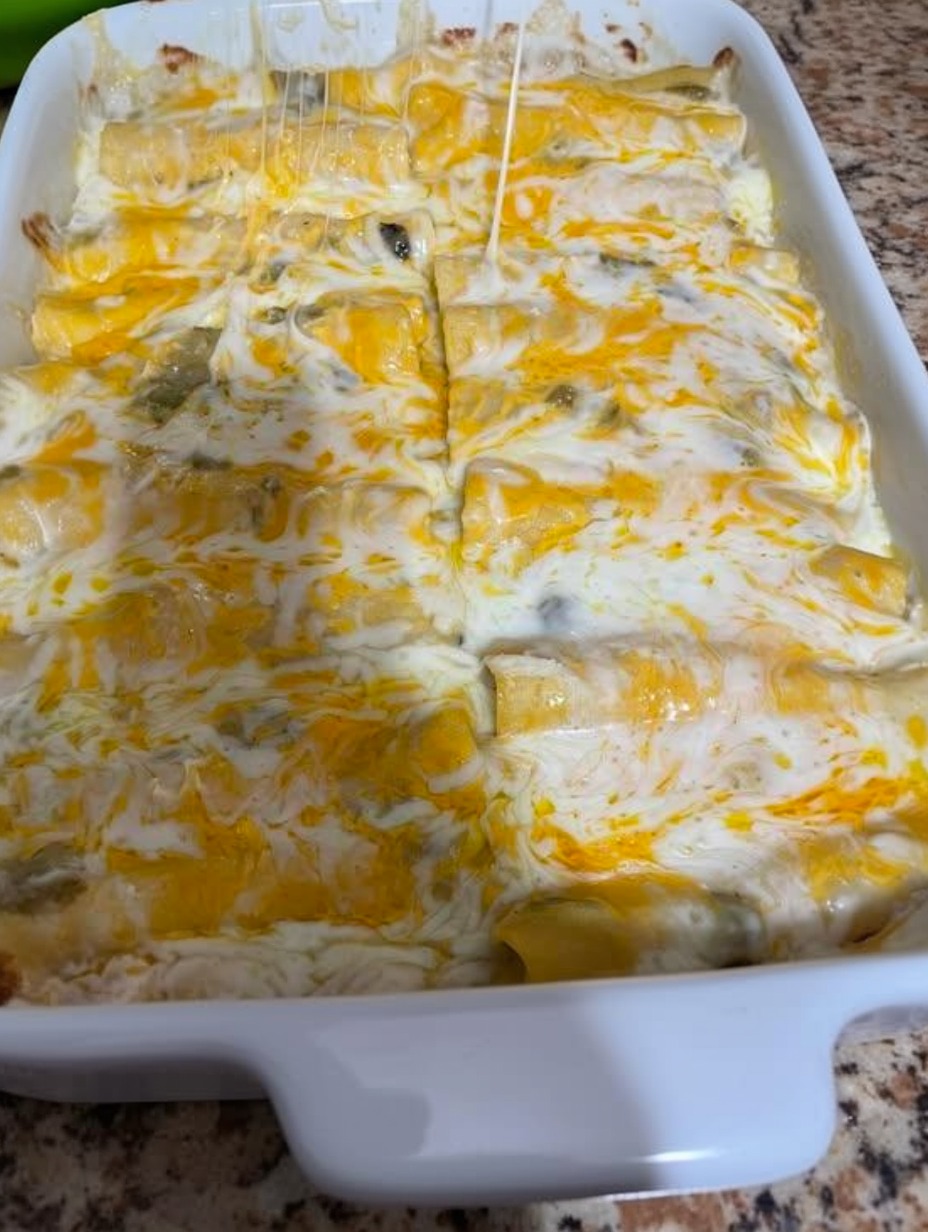 Green Chili Chicken Enchiladas