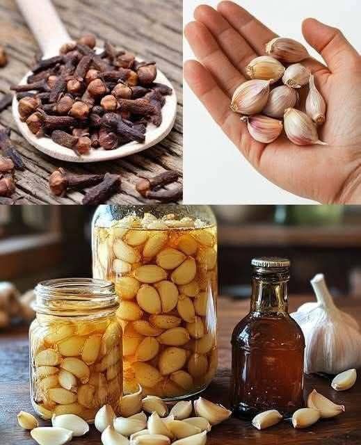 Mixing Garlic and Honey with Cloves