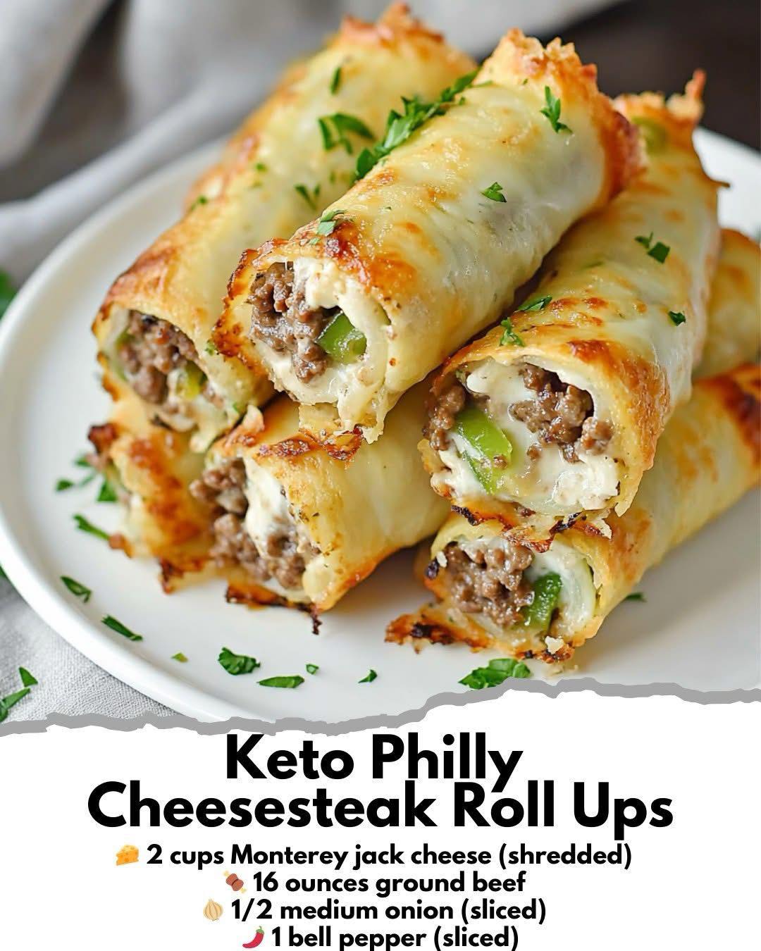 Keto Philly Cheesesteak Roll