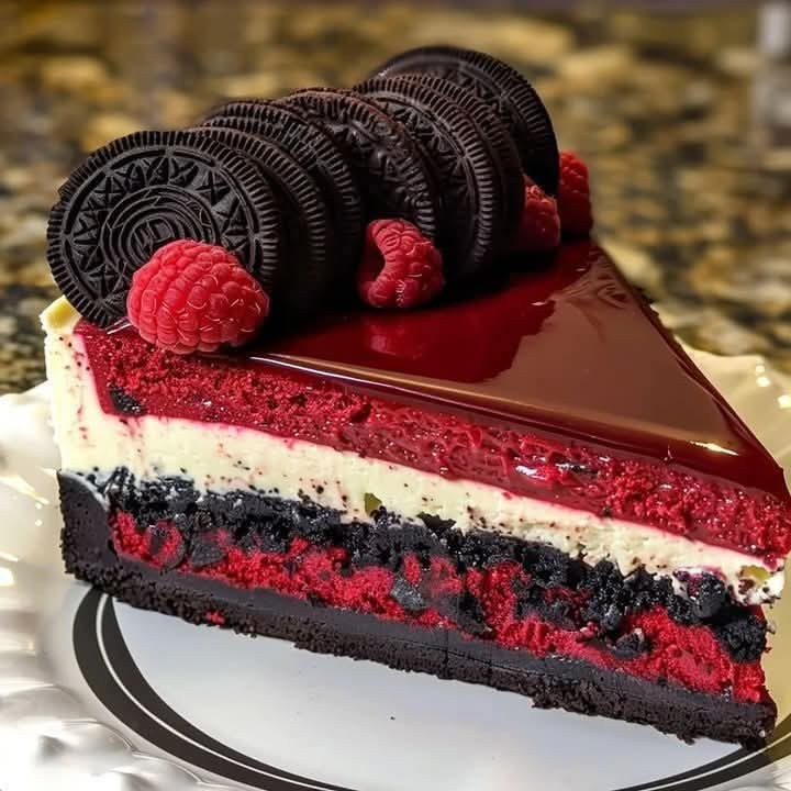 Red Velvet Oreo Cheesecake