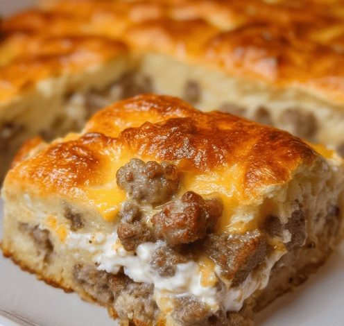 Sausage Cream Cheese Casserole (Only 3 Ingredients)
