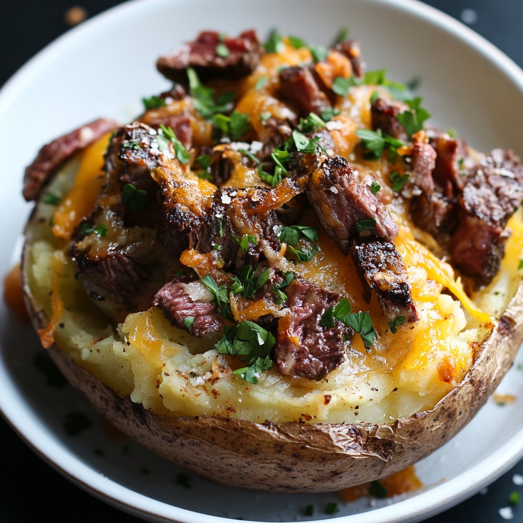 Steak Loaded Potato Bites