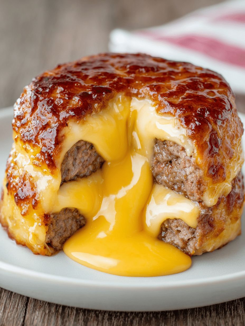 Cheeseburger Lava Cake Molten Melt