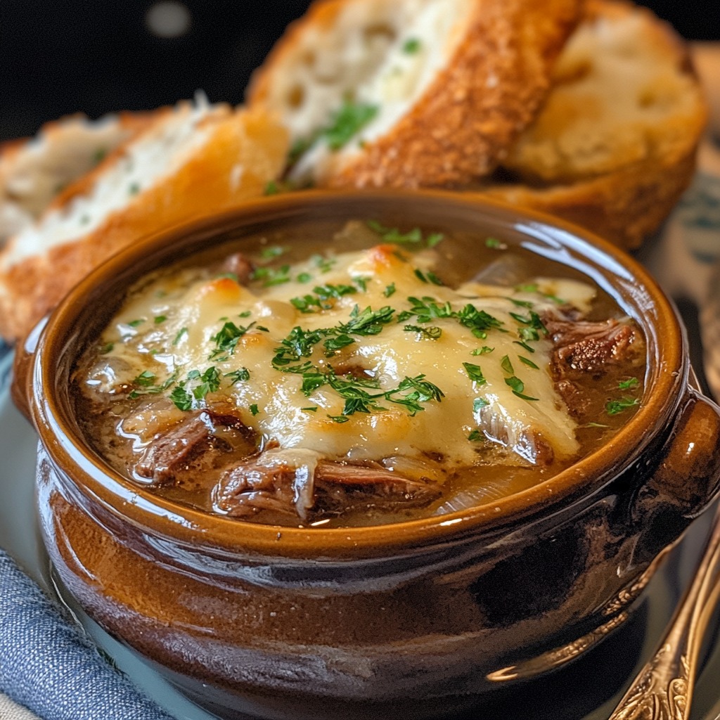 French Onion Beef Short Rib Soup
