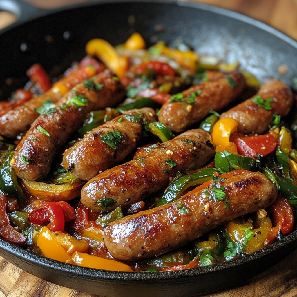 Saucisses et poivrons à la mijoteuse