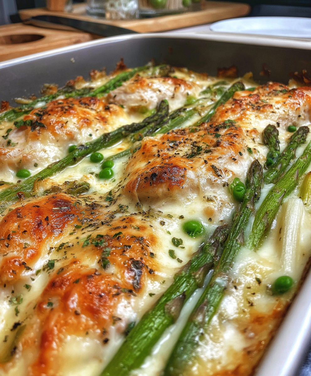 Caesar Chicken with Asparagus