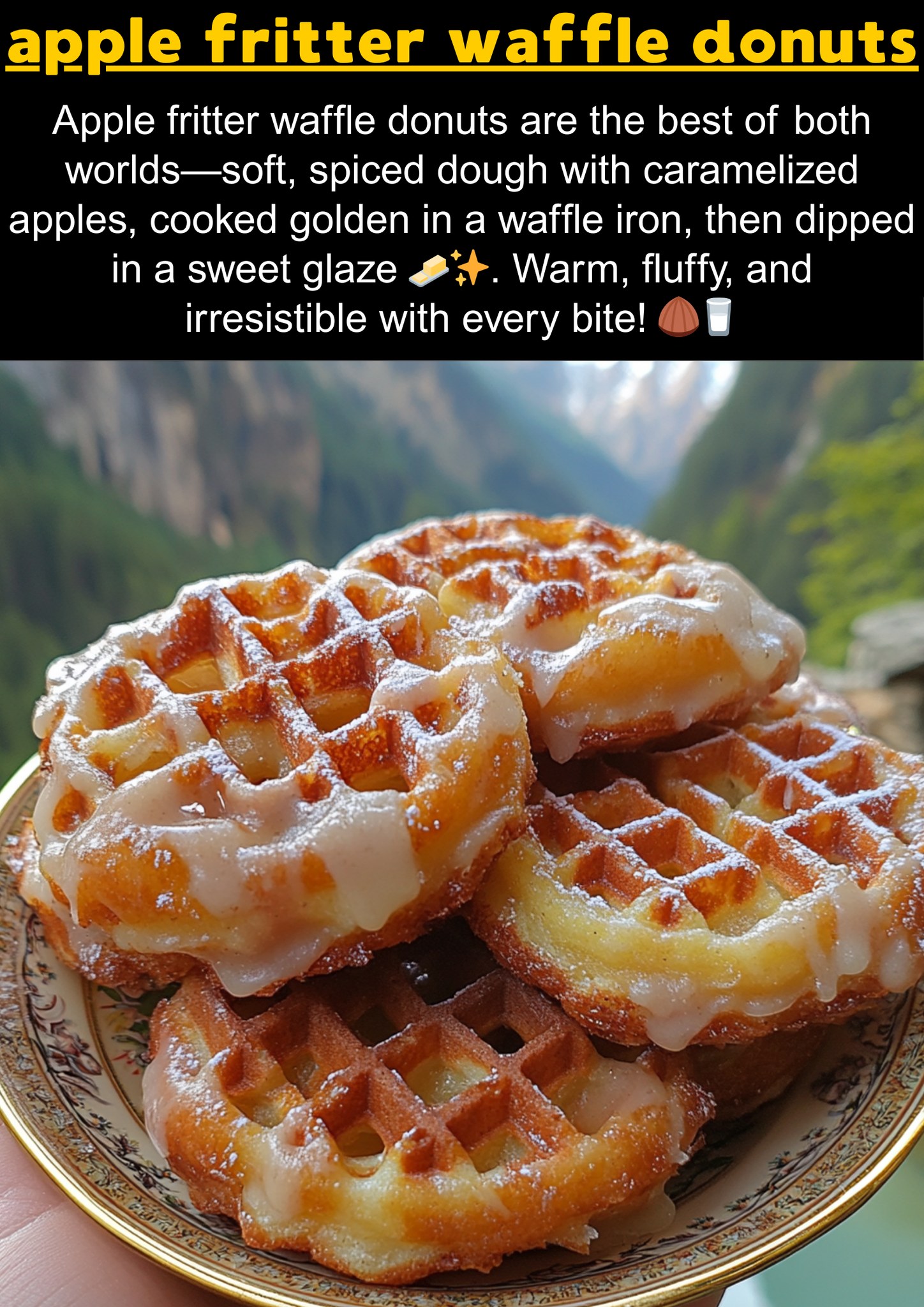 Apple Fritter Waffle Donuts