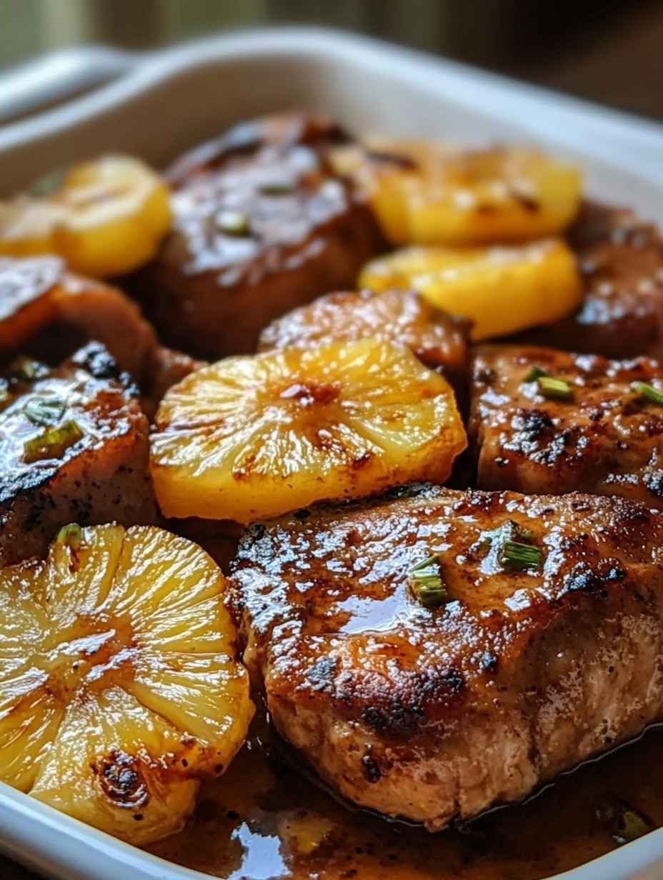 Pineapple Ginger Pork Chops