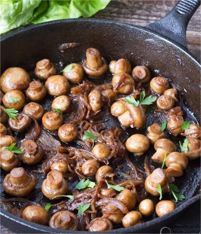 Sauteed Mushrooms with Caramelized Onion