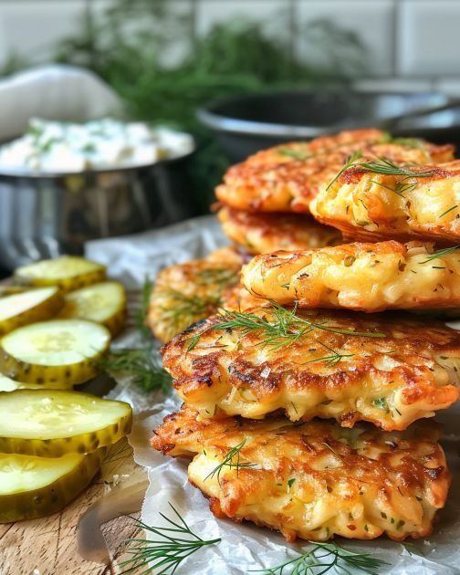 Cheesy Chicken Fritters delicious