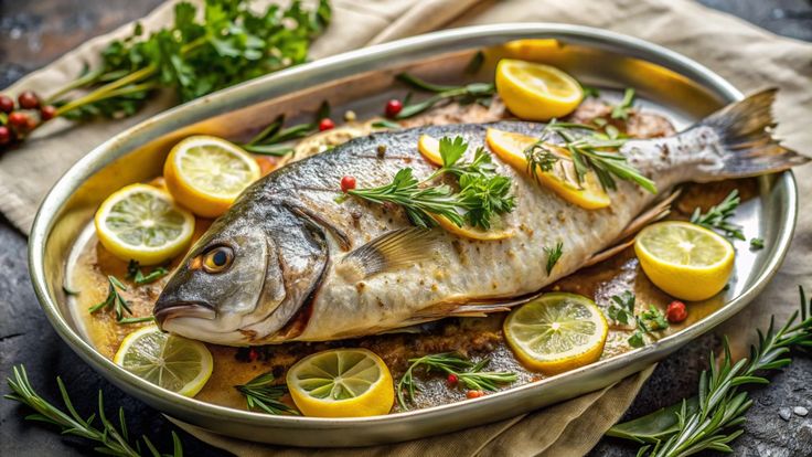 Easy Roasted Mediterranean Branzino with Herbs