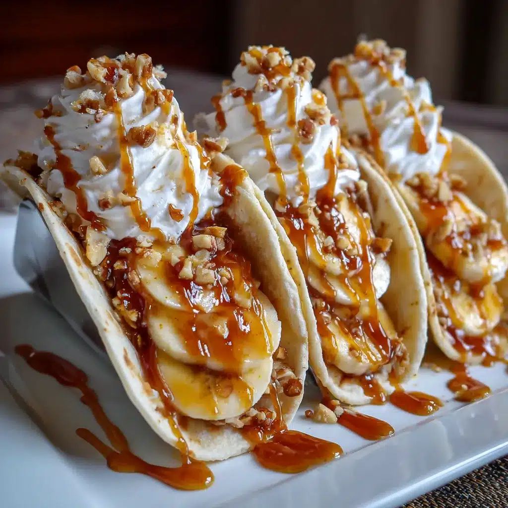 Caramel Banana Nuts Tacos